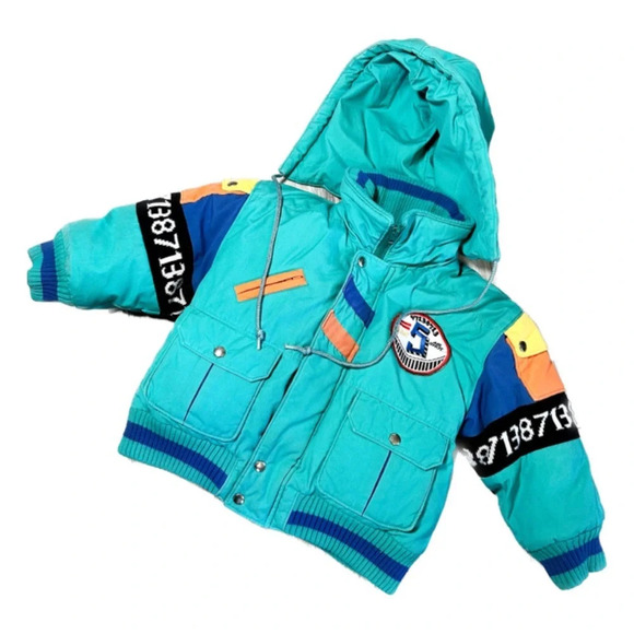 Vintage Toddlers Patched Bomber Jacket - Picture 1 of 6